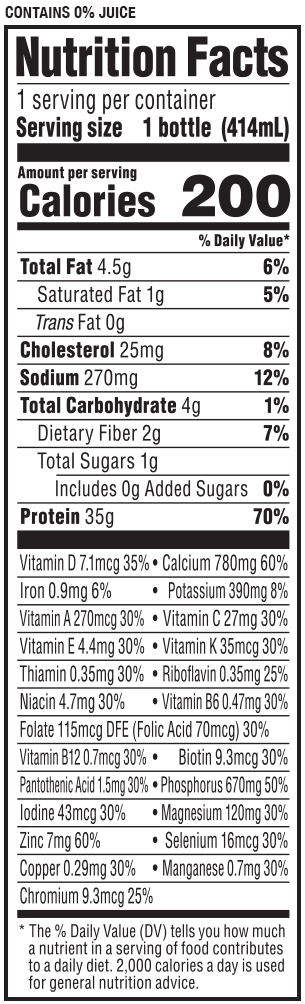 Vanilla nutritional values